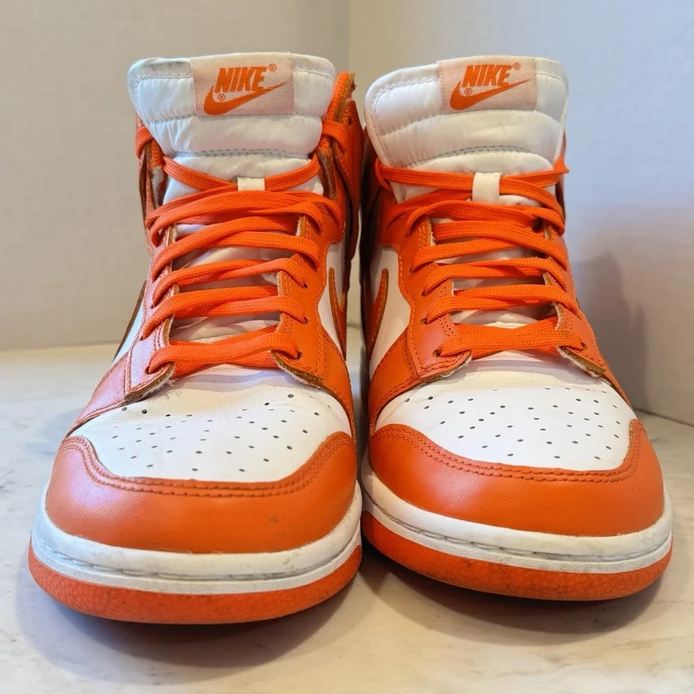 Nike Dunk High Top Retro Syracuse Orange White Swoosh Lace Up Men 8.5 DD1399-101